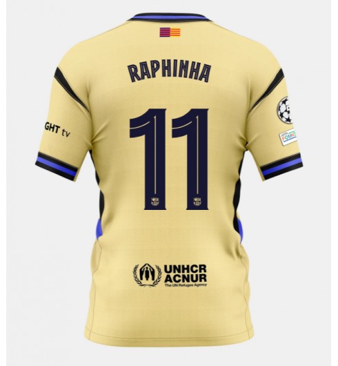 Moške Nogometnih dresov Barcelona Raphinha Belloli #11 Gostujoči 2025-26 Kratki rokavi Moške Nogometnih dresov Barcelona Raphinha Belloli #11 Gostujoči 2025-26 Kratki rokavi